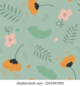 Light summer floral pattern. Cute summer patterns with juicy symbols of summer. Ideal for decoration, textiles, covers, cases and more