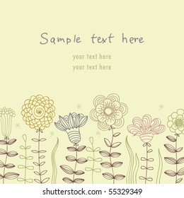 Light summer floral seamless pattern