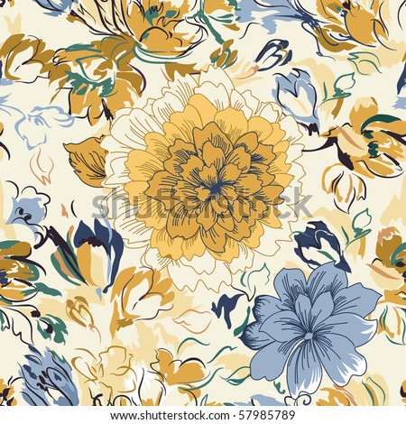 Light Summer Floral Seamless Pattern Elegance Stock Vector ...