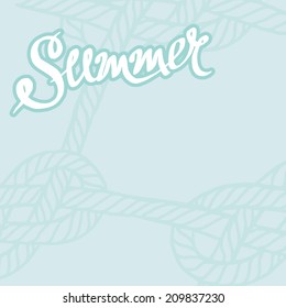 light summer hand drawn background, vector illustration