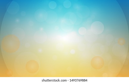 Light sun colorful bokeh background vector design.