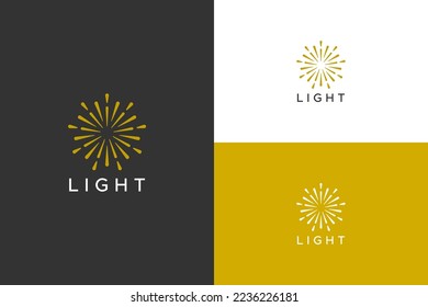 Logo von Light Sun Modern and Simple Concept Mobile App and Web Template Symbol