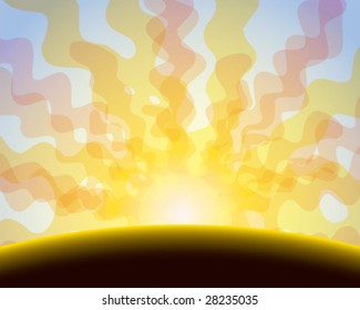 light sunrise landscape
