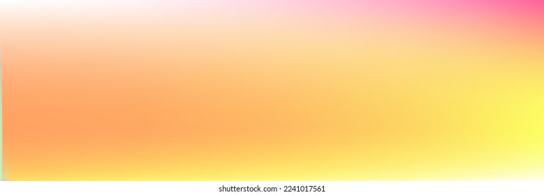 Light Sunrise Sunset White Multicolor Colorful Horizontal Gradient Mesh Backdrop. Soft Pastel Blurred Color Clean Gradient Design Pic. Spotlight Sky Water Vivid Bright Vibrant Sky Background.