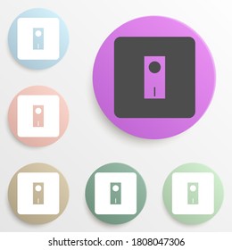 conjunto de colores de la placa de interruptor de luz. Glifo simple, vector plano de iconos web para ui y ux, sitio web o aplicación móvil