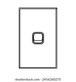 A light switch button in line art style vector