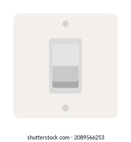 light switch flat clipart vector illustration