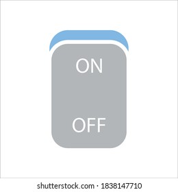 Ilustración de la plantilla de vectores de diseño de iconos planos con interruptor de luz