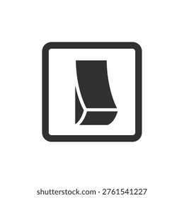 Light switch icon. Electricity control and power switch. Monochrome black and white symbol