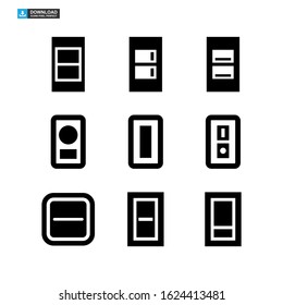 light switch icon isolated sign symbol vector illustration - Collection of high quality black style vector icons

