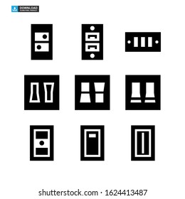 light switch icon isolated sign symbol vector illustration - Collection of high quality black style vector icons
