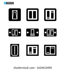 light switch icon isolated sign symbol vector illustration - Collection of high quality black style vector icons
