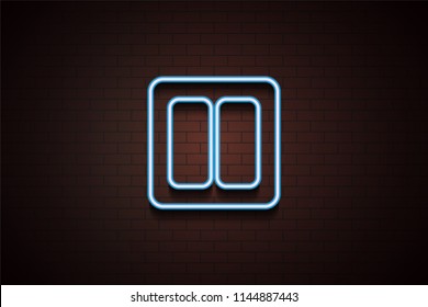 light switch icon in neon style. One of Appliances collection icon can be used for UI/UX