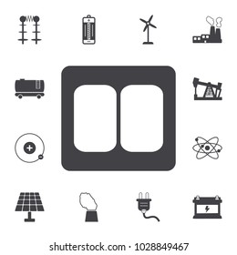 light switch icon. Set of energy icons. Premium quality graphic design icons. Signs and symbols collection icons for websites, web design, mobile app on white background