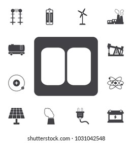 light switch icon. Set of energy icons. Signs and symbols collection icons for websites, web design, mobile app on white background on white background