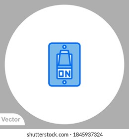 Vector de signo de icono de interruptor de luz,Símbolo, ilustración de logotipo para web y móvil