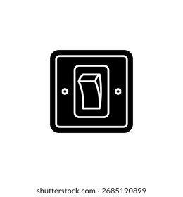 ícone de interruptor de luz, estilo simples plana, ilustração vetorial, símbolo, modelo de logotipo de design pictograma, para ui ou ux isolado em branco para aplicativo móvel, editável