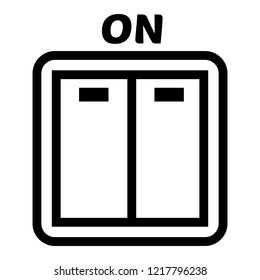 Light switch icon. Simple illustration of light switch vector icon for web design isolated on white background