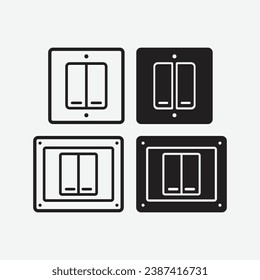 Light switch icon with vector style