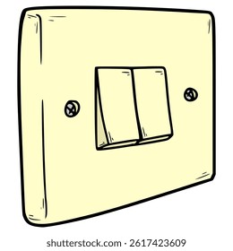 light switch illustration hand drawn isolated vector