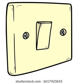 light switch illustration hand drawn isolated vector