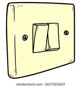 light switch illustration hand drawn isolated vector