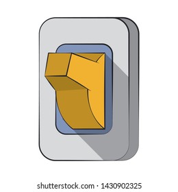 Light switch isolated cartoon symbol vector illustration graphic design