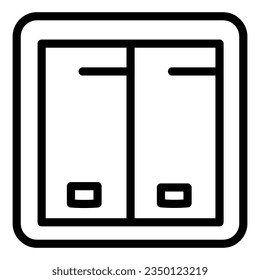 Light switch line icon. Electricity toggle vector illustration isolated on white. Electric turn on button outline style designed for and app.