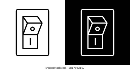 Light switch off icon flat logos set. EPS10.