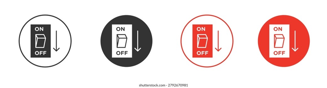 Light switch off icon silhouette. editable vector template