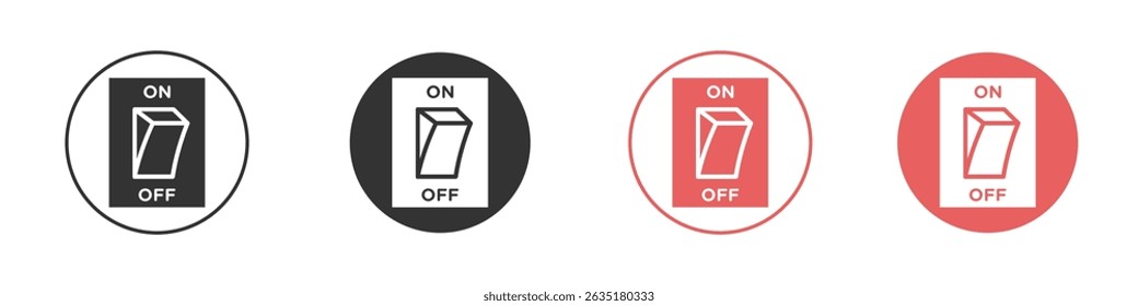 Light switch off icon vector design template simple and clean style
