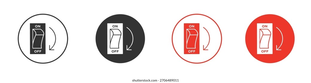 Symbol "Lichtschalter ausschalten". Webvektordesign