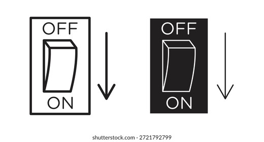Ícone de interruptor de luz para o design do seu site, logotipo, aplicativo, UI. EPS10