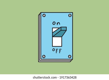 light switch on off illustration