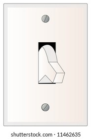light switch turned in the off position - vector