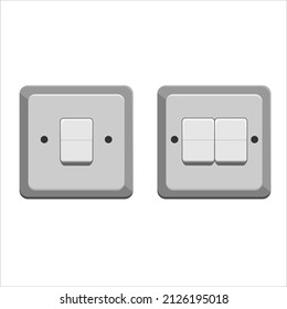 light switch vector illustration. Good for children's books, lesson pictures, etc.