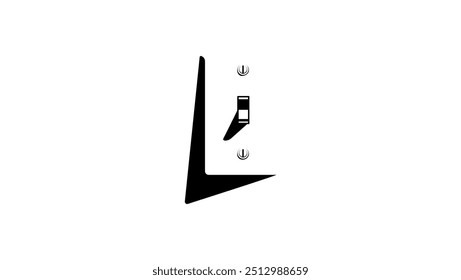 Light switcher, black isolated silhouette