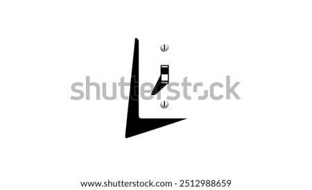 Light switcher, black isolated silhouette