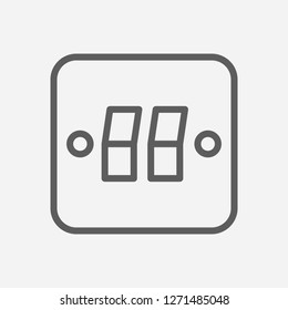 Light switcher icon line symbol. Isolated vector illustration of  icon sign concept for your web site mobile app logo UI design.