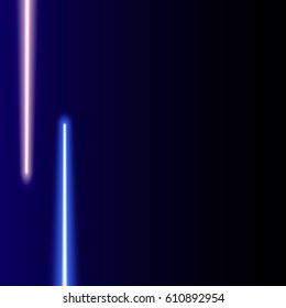 Light swords on Space Background. Vector illustration. Eps10. Lightsaber on The Night Sky. Starry way.