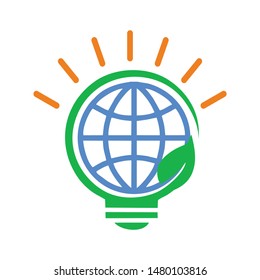 light symbol with a globe logo