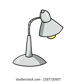 Light table lamp for students and schoolchildren, vector illustration in cartoon style on a white background