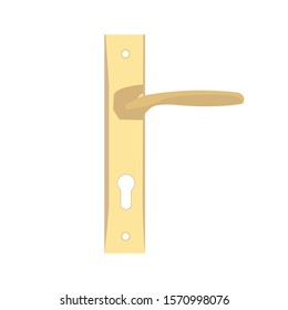 A Light Tan Colored Door Handle And Key Slot