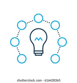 Light teamwork Line Icon Style