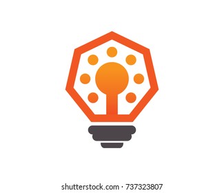 Light Technology Logo Template Design Vector, Emblem, Design Concept, Creative Symbol, Icon