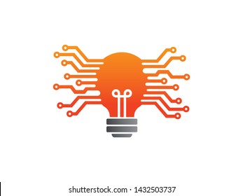 Light Technology Logo Template, Icon, Symbol
