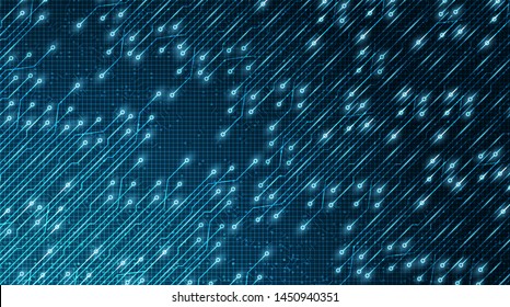 Light Technology Microchip on Future Background,Hi-tech Digital and security Concept design,Free Space For text in put,Vector illustration.