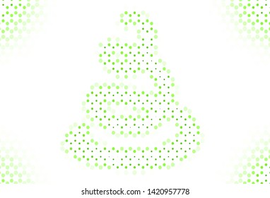 Light template with circles. Abstract illustration with colored bubbles in nature style. Pattern for beautiful websites.