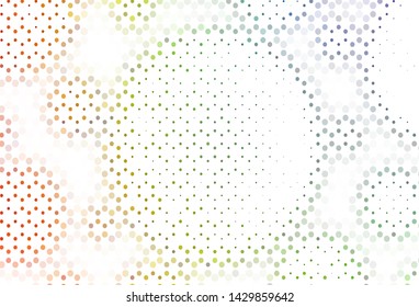 Light template with circles. Abstract illustration with colored bubbles in nature style. Pattern for beautiful websites.