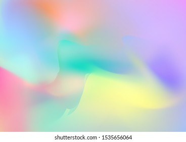 Light Template for Cover, Poster, Banner, Greeting Card. Modern Digital Pattern with Fluid Shapes. Creative Neon Pink, Blue, Violet Background. Abstract Curves and Lines. Minimal Watercolor Layout.